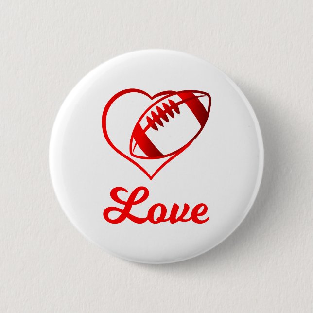 Badge Rond 5 Cm Valentines Day Gift For Football Lovers  (Devant)