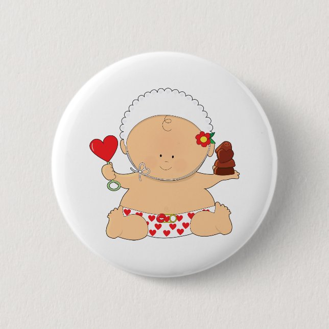 Badge Rond 5 Cm Valentines de bébé (Devant)