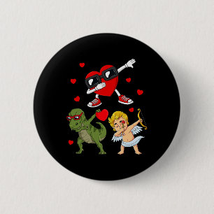 Badge Rond 5 Cm Valentines Jour Dabbing Coeur Et Amusant Cupide T