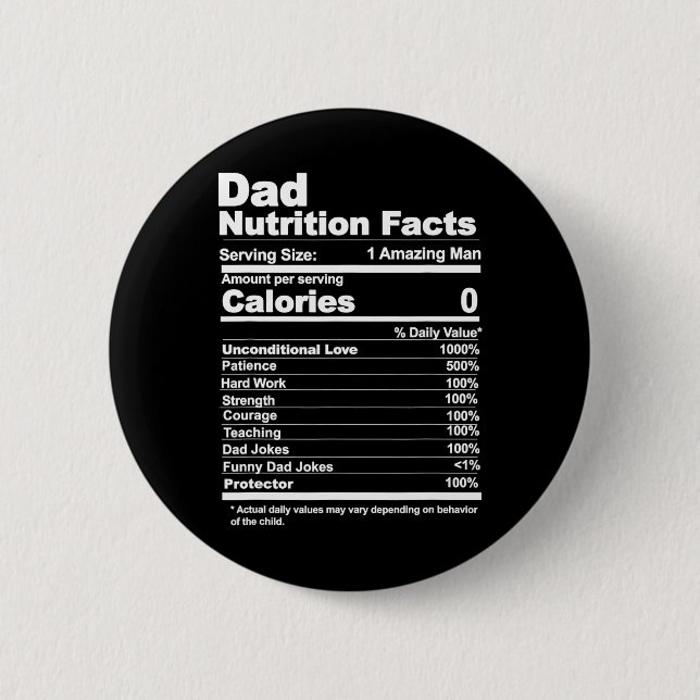 Badge Rond 5 Cm Valeur nutritive (Devant)