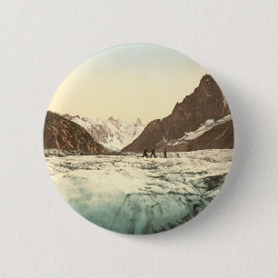 Badge Rond 5 Cm Vallée de Chamonix - Mer de Glace