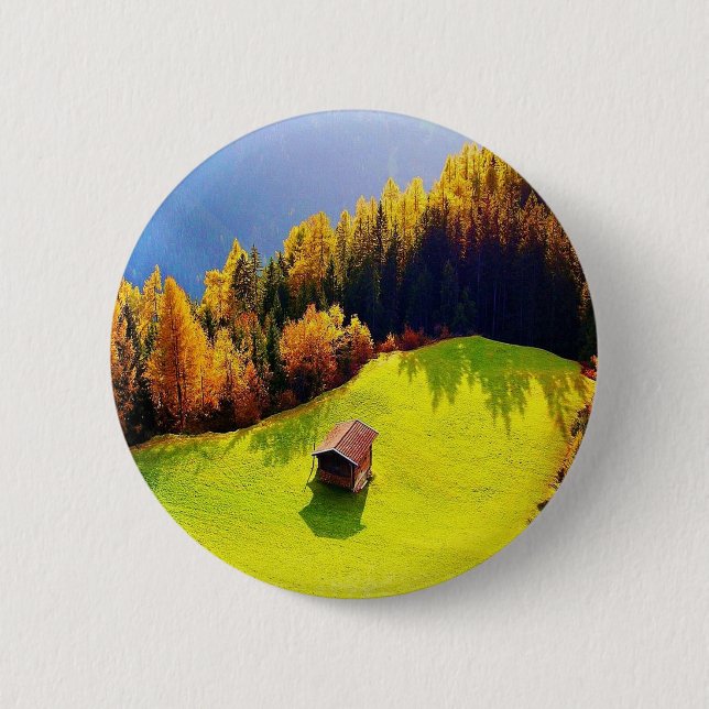 Badge Rond 5 Cm Vallée verte (Devant)