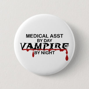 Badge Rond 5 Cm Vampire d'aide médical par nuit