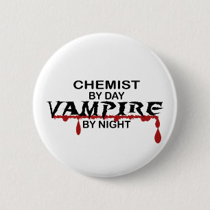 Badge Rond 5 Cm Vampire de chimiste par nuit