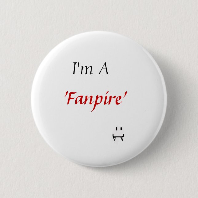 Badge Rond 5 Cm vampire de "fanpire" - (Devant)