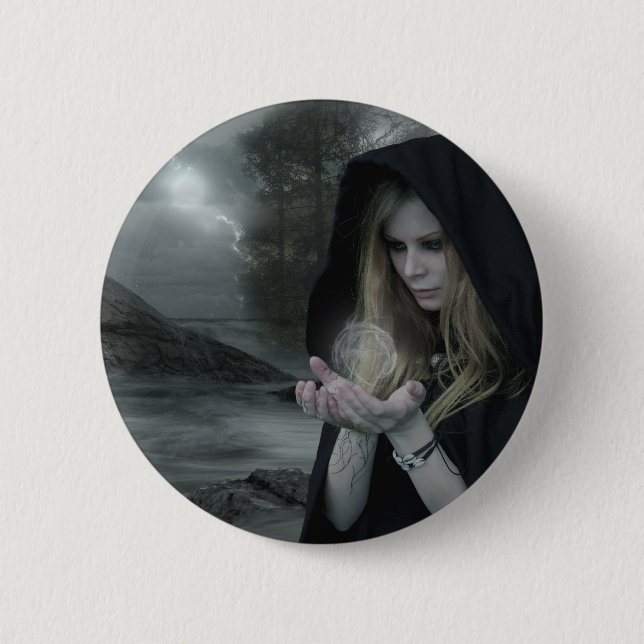 Badge Rond 5 Cm Vampire et sorcellerie (Devant)