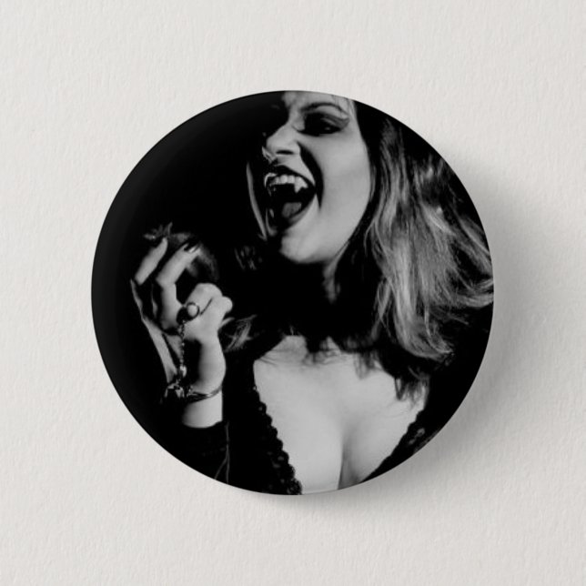 Badge Rond 5 Cm Vampire gothique le Dernier Bite (Devant)