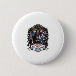 Badge Rond 5 Cm Vampire Patriotique Liberté Seigneur Horreur Monst