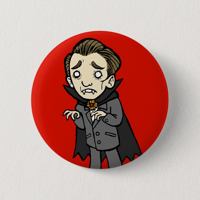 Badge Rond 5 Cm Vampire triste (Devant)