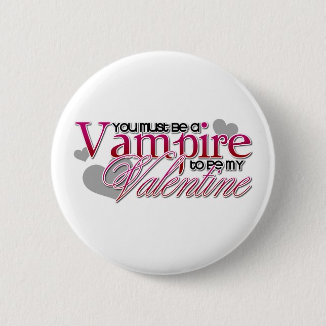 Badge Rond 5 Cm Vampire Valentine (Devant)