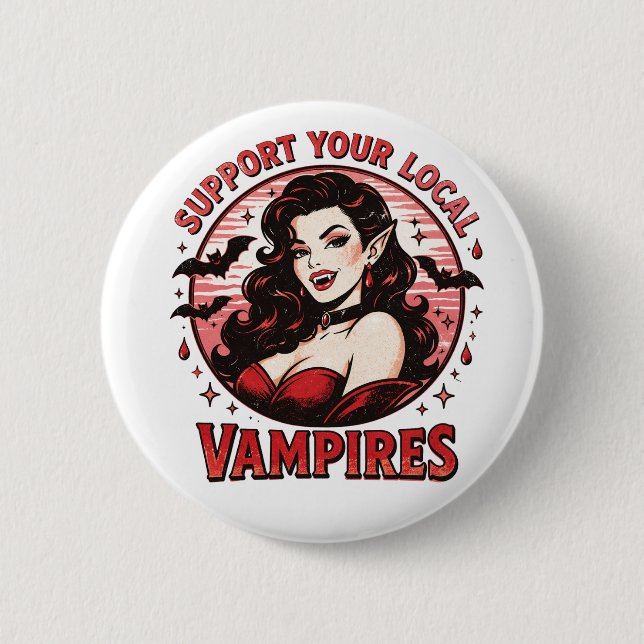 Badge Rond 5 Cm Vampires (Devant)
