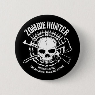 Badge Rond 5 Cm vampires de chasseur de zombi vivant complètement