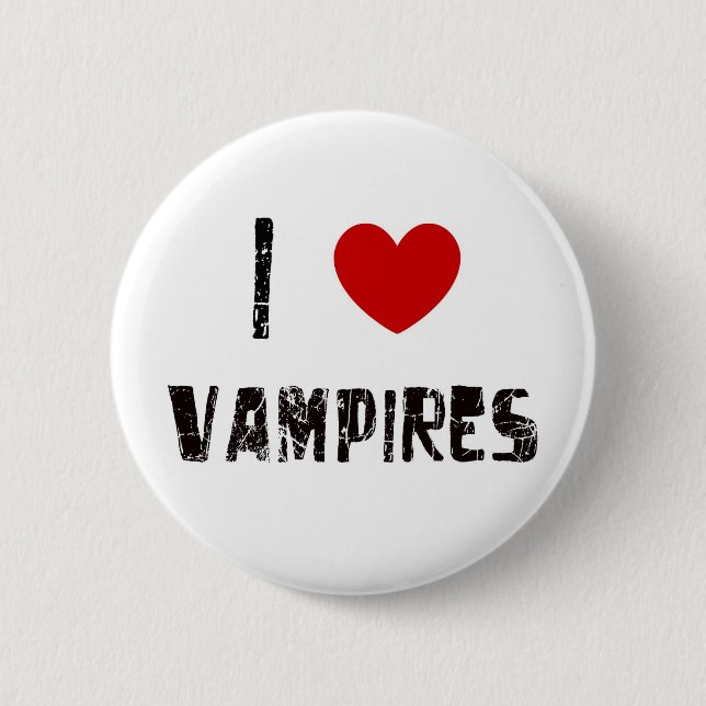 Badge Rond 5 Cm vampires du coeur i (Devant)