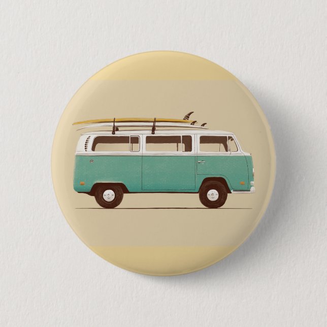 Badge Rond 5 Cm Van bleu | Florent Bodart (Devant)