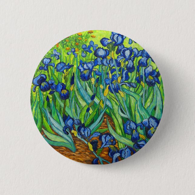 Badge Rond 5 Cm Van Gogh Irises (Devant)