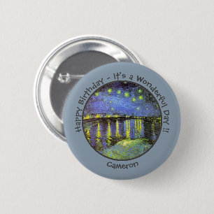 Badge Rond 5 Cm van Gogh Starry Night Over the Rhone Party Objets