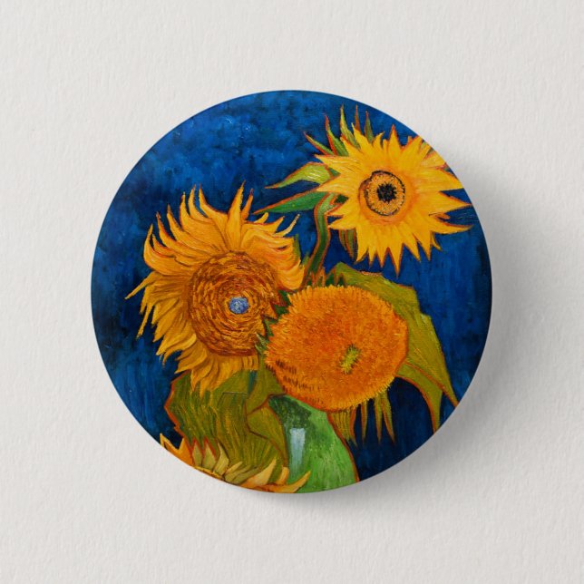 Badge Rond 5 Cm Van Gogh Sunflowers (Devant)