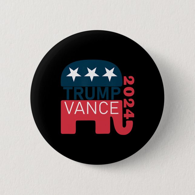 Badge Rond 5 Cm Vance 2024 Président Vote Usa Election Maga (Devant)