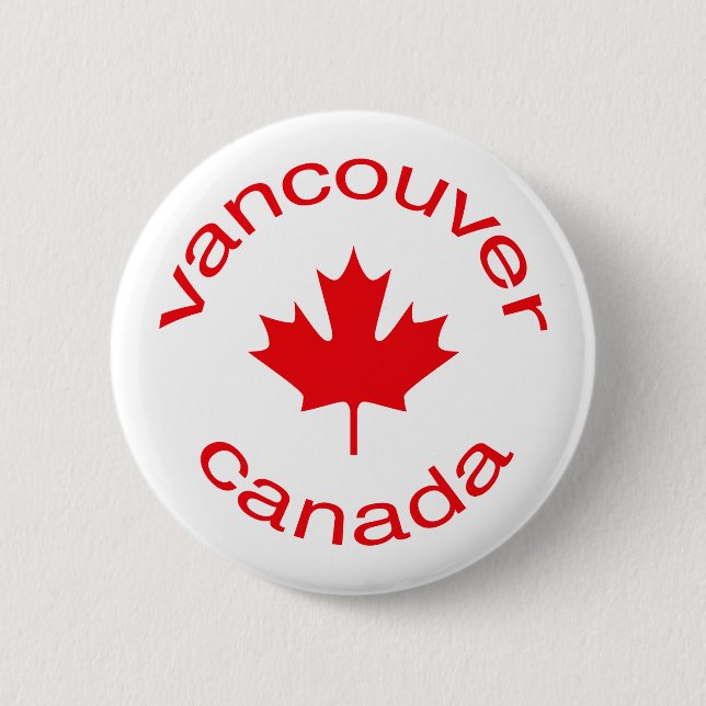 Badge Rond 5 Cm Vancouver Canada (Devant)
