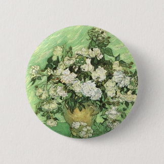 Badge Rond 5 Cm Vase avec Rose, Vincent van Gogh 1890