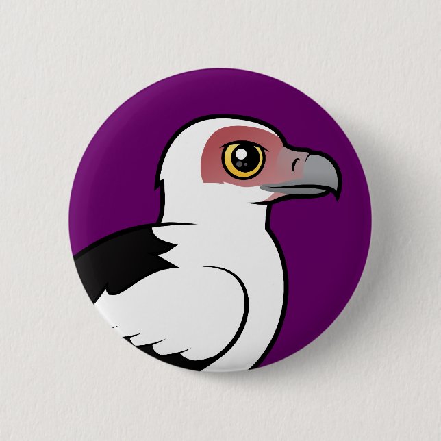 Badge Rond 5 Cm Vautour de noix de palme (Devant)