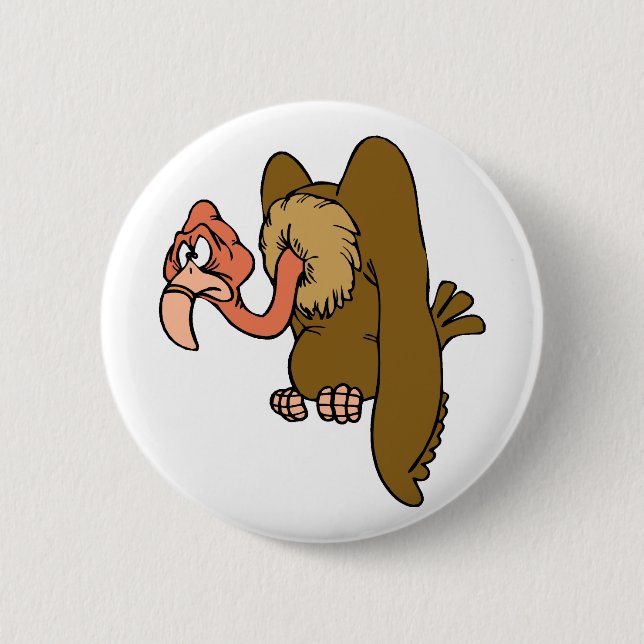 Badge Rond 5 Cm Vautour de Veema (Devant)