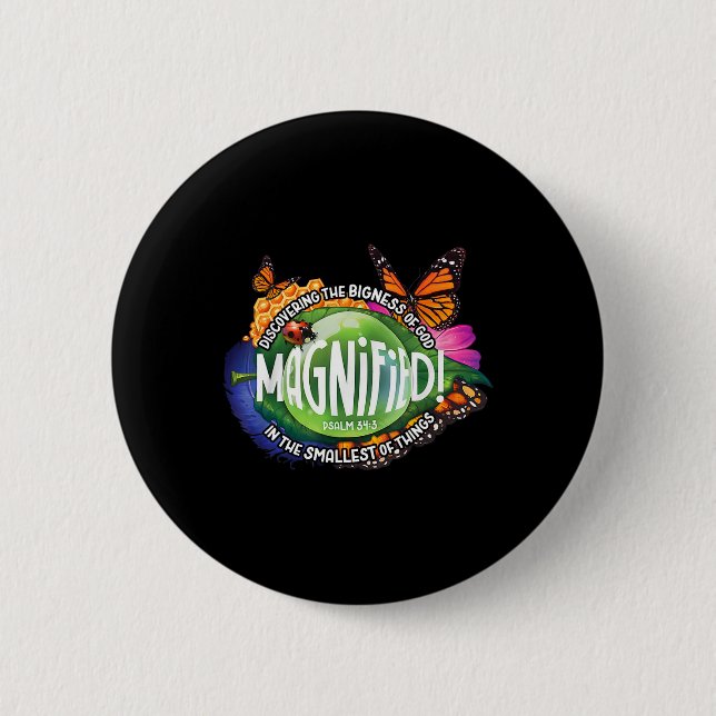Badge Rond 5 Cm Vbs 2025 Aventure des insectes les plus petits gro (Devant)