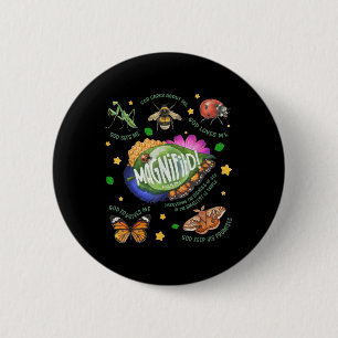 Badge Rond 5 Cm Vbs 2025 Petits Insectes Grossis Aventure Chri