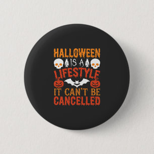 Badge Rond 5 Cm Vecteur de typographie de citrouille de chauve-sou