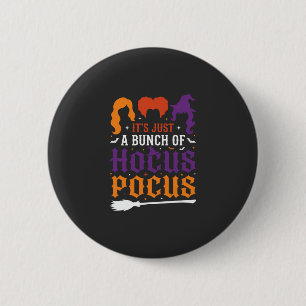 Badge Rond 5 Cm Vecteur de typographie de sorcière Hocus Pocus Hal