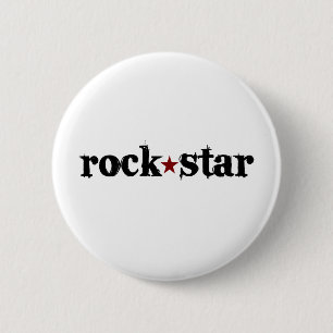 Badge Rond 5 Cm Vedette du rock