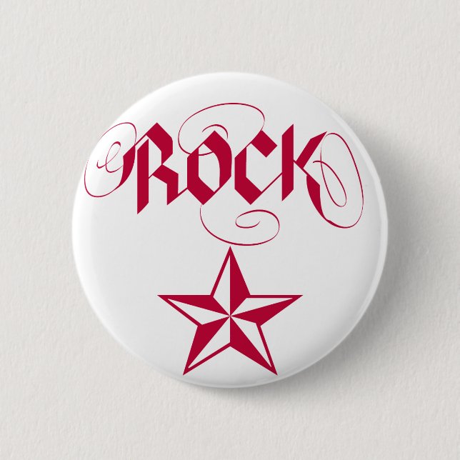 Badge Rond 5 Cm Vedette du rock (Devant)