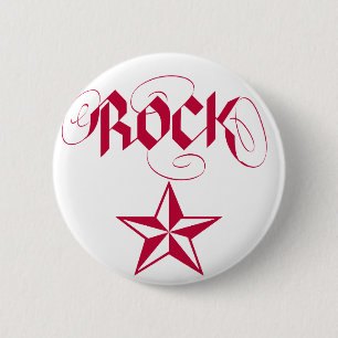 Badge Rond 5 Cm Vedette du rock