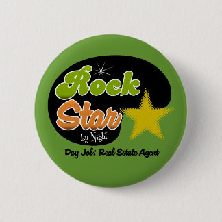 Badge Rond 5 Cm Vedette du rock par nuit - agent immobilier du