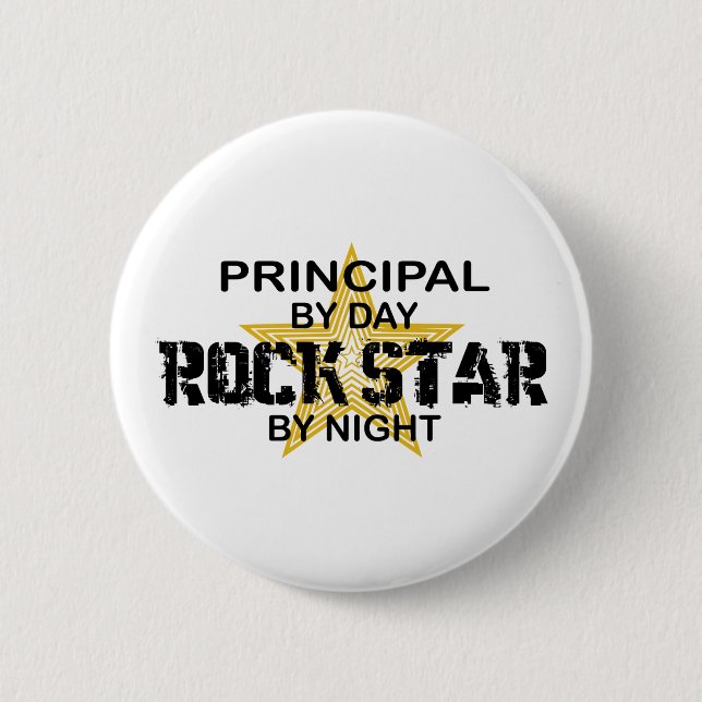 Badge Rond 5 Cm Vedette du rock principale par nuit (Devant)
