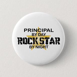 Badge Rond 5 Cm Vedette du rock principale par nuit
