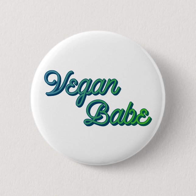 Badge Rond 5 Cm Vegan Babe (Devant)
