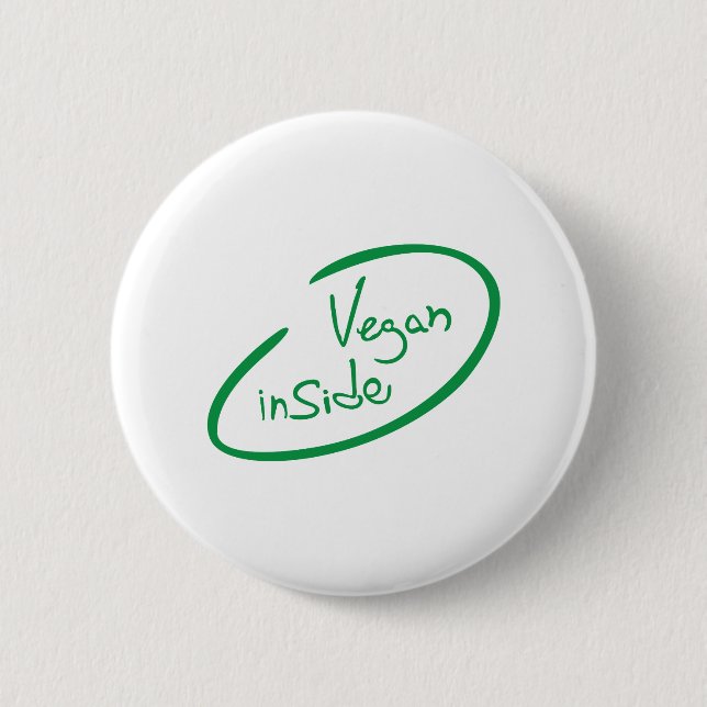 Badge Rond 5 Cm Vegan Inside (Devant)