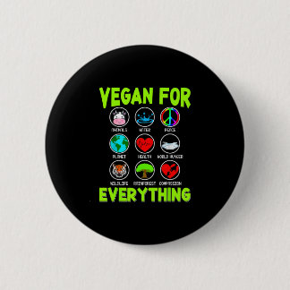 Badge Rond 5 Cm Végan pour tout homme végan végétarien drôle
