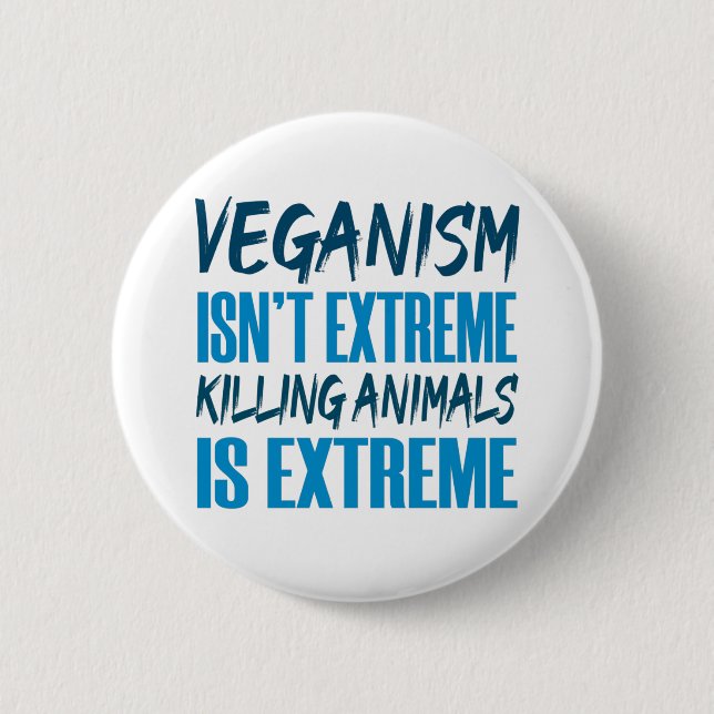 Badge Rond 5 Cm Veganisme végétarien végétarien Avertissement Acti (Devant)
