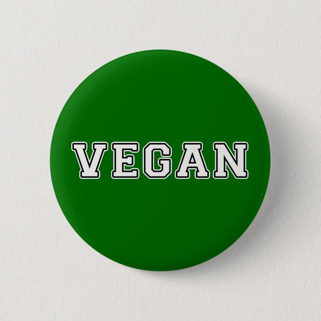 Badge Rond 5 Cm Végétalien (Devant)