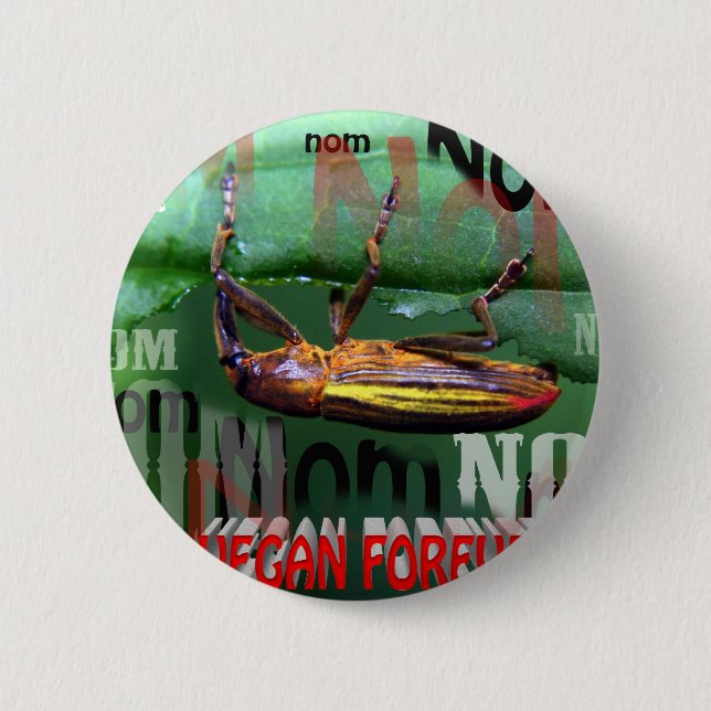 Badge Rond 5 Cm végétalien pour toujours (Devant)