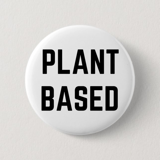 Badge Rond 5 Cm Végétan plante (Devant)