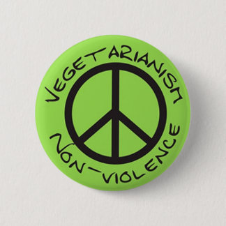 Badge Rond 5 Cm vegetarianism non-violence