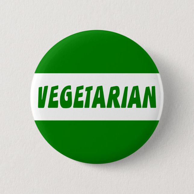 Badge Rond 5 Cm Végétarien (Devant)