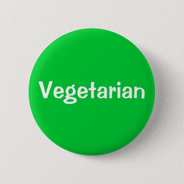 Badge Rond 5 Cm Végétarien (Devant)