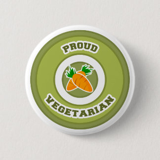 Badge Rond 5 Cm Végétarien fier