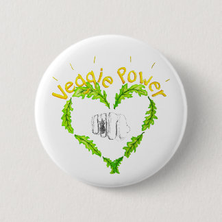 Badge Rond 5 Cm Veggie Power Knapp