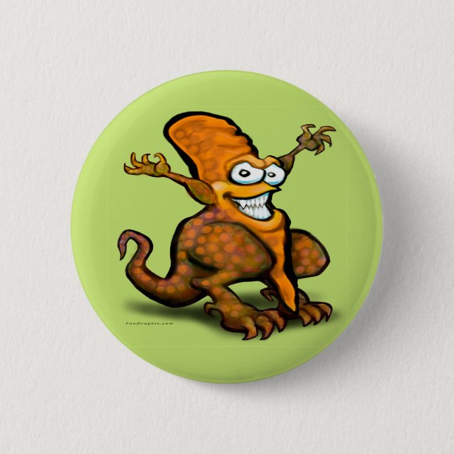 Badge Rond 5 Cm Veggie Saurus Rex (Devant)