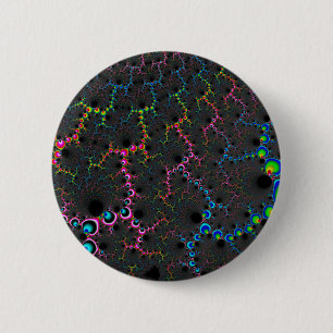 Badge Rond 5 Cm Veines - Art Fractal